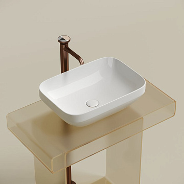 Накладная раковина Ceramicanova Element CN6055 белая глянцевая