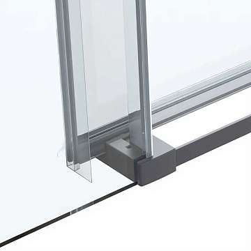 Душевой уголок Vincea Como Soft VSR-1CS1013CLGM 130х100, профиль вороненая сталь, стекло прозрачное