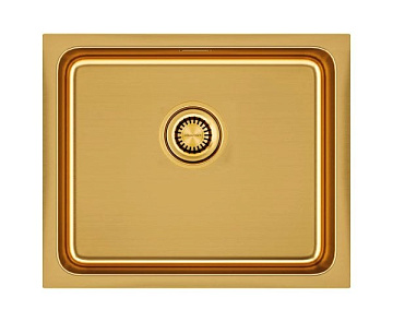 Мойка кухонная Paulmark Vista PM305444-BG, брашированное золото