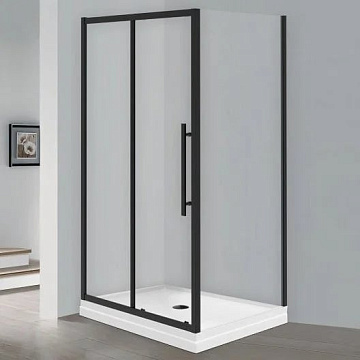Душевой уголок Esbano Flex ESF-108PS-B 100х80 см, профиль черный, стекло прозрачное