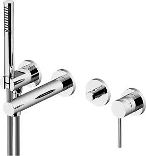 Встраиваемый смеситель Gattoni Circle One 9005/90C0 С ВНУТРЕННЕЙ ЧАСТЬЮ, хром