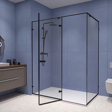 Душевой уголок RGW Stilvoll SV-040 120х100 профиль черный, стекло прозрачное