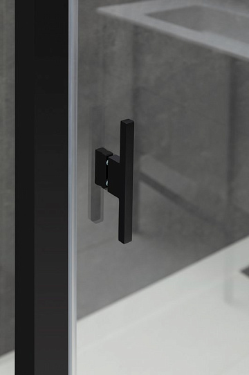Душевой уголок Allen Brau Priority 120x90, профиль черный браш, стекло прозрачное