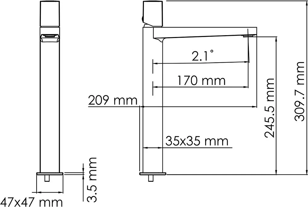 Смеситель для раковины Wasserkraft Naab 8603H хром Sancos — официальный сайт