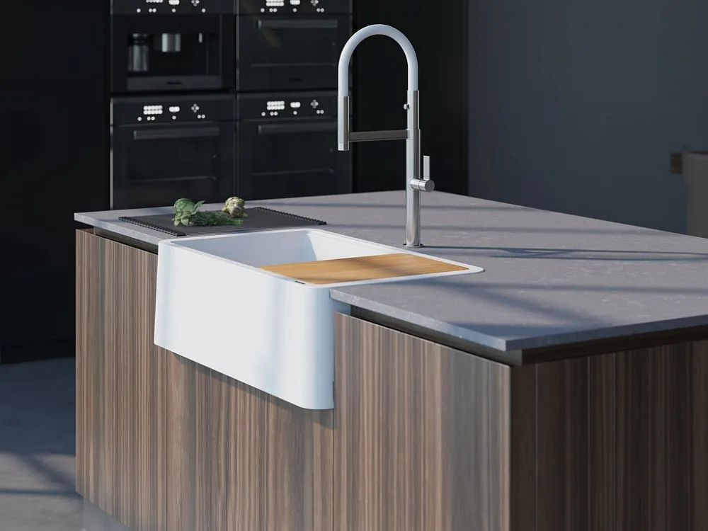 Мойка кухонная Omoikiri Tarento 83-WH белая Sancos — официальный сайт