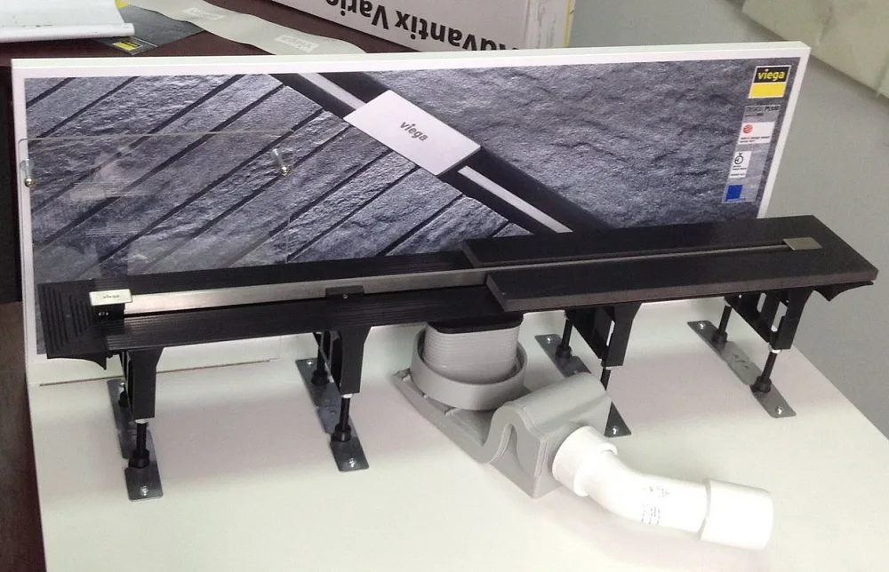 Душевой трап (лоток) Viega Advantix Vario 686277, с опорами Sancos — официальный сайт