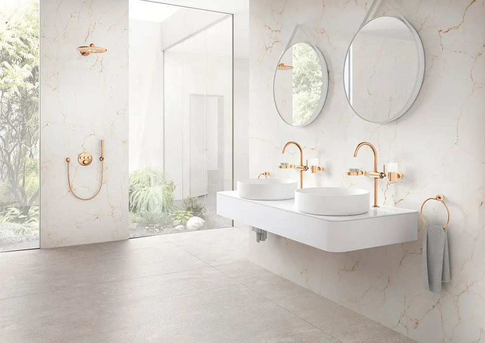 Термостатический смеситель встраиваемый Grohe Grohtherm SmartControl 29121DA0 для душа, теплый закат Sancos — официальный сайт