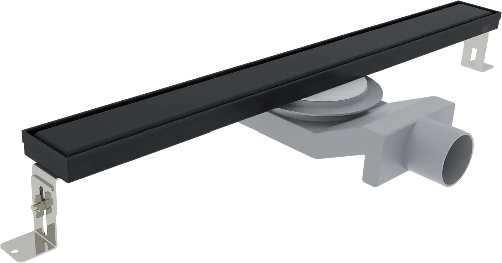 Душевой трап (лоток) Plumberia Selection PSL Linear 80 см, черный матовый Sancos — официальный сайт