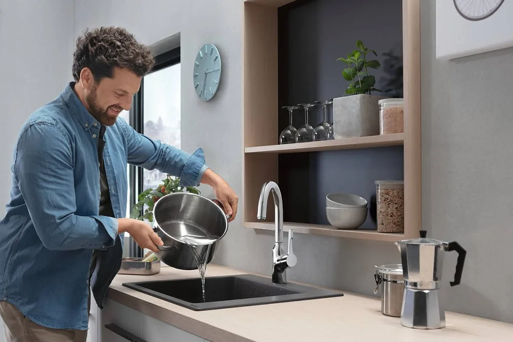 Смеситель для кухни Hansgrohe Focus M43 71812000 хром Sancos — официальный сайт