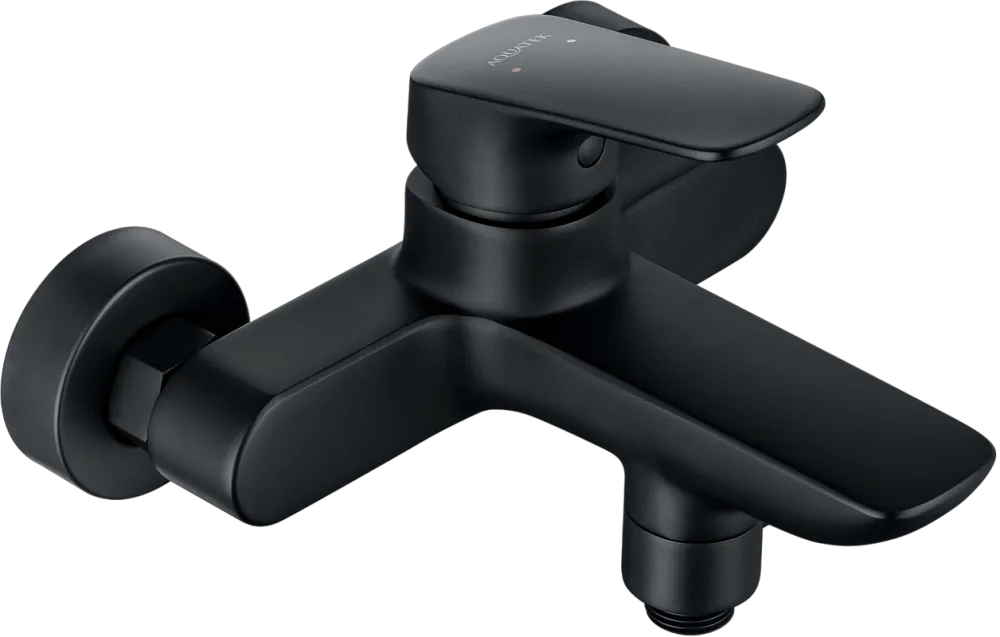 Смеситель для ванны с душем AQUATEK Вега AQ1040MB, матовый черный Sancos — официальный сайт