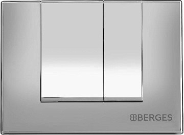 Система инсталляции для унитазов Berges Novum 040243, с кнопкой смыва, хром глянец