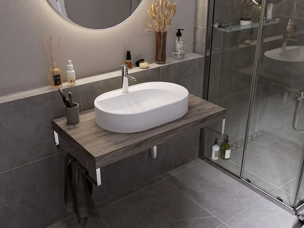 Накладная раковина Uperwood Luna 2911020344 60 см, белая Sancos — официальный сайт