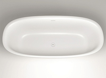Ванна из искусственного камня Plumberia Selection Seta 170x75 см, отдельностоящая, матовая белая, ов