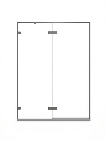 Душевая дверь в нишу Veconi Premium Alassio GR 150x200, профиль брашированный графит, стекло прозрач
