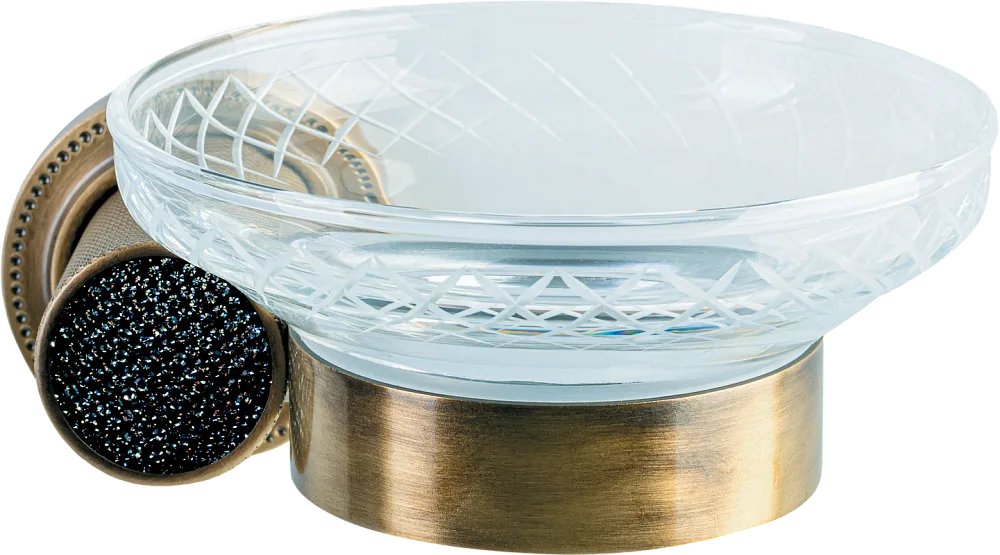 Мыльница Boheme Royal Cristal Black Br подвесная, бронза Sancos — официальный сайт