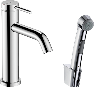 Смеситель для раковины Hansgrohe Tecturis S 110 73211000 с гигиеническим душем, хром