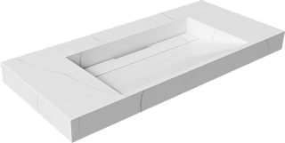 Раковина Armadi Art Flat Calacatta 100