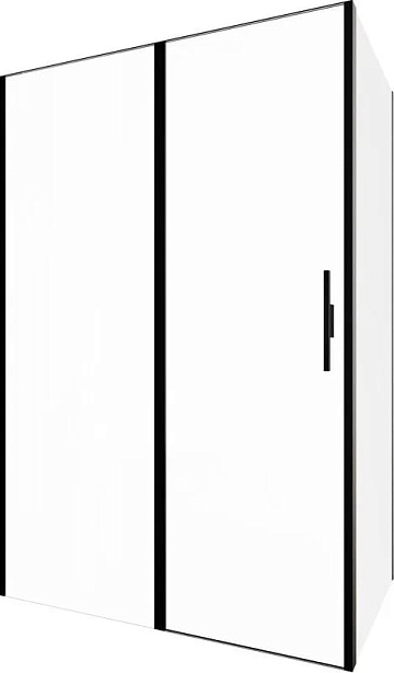 Душевой уголок Allen Brau Priority 140x90, профиль черный браш, стекло прозрачное