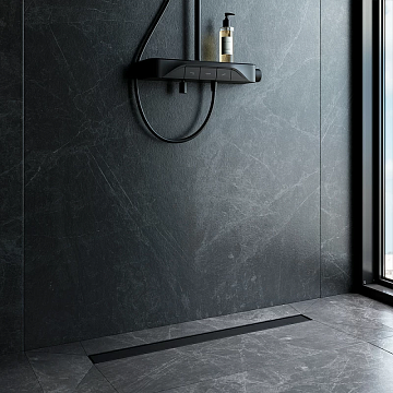 Душевой трап (лоток) AM.PM MasterFlow Tile 80 см, черный матовый