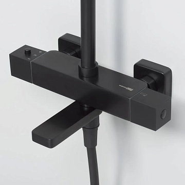 Душевая стойка Wasserkraft Thermo A29901, черная матовая