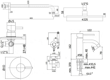 Комплект для ванной Paffoni Light KITZLIG011CR071 С ВНУТРЕННЕЙ ЧАСТЬЮ, хром
