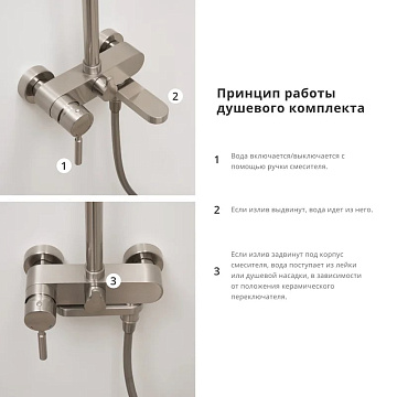 Душевая стойка Wasserkraft A27701, черная матовая