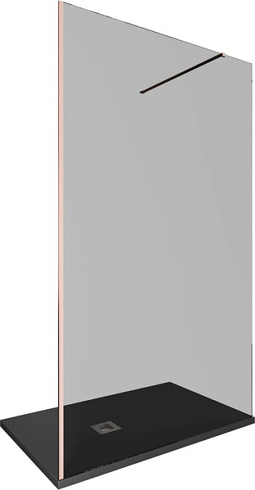 Душевая перегородка Allen Brau Infinity 1 3.21024.60.T 120 см, профиль медь браш, стекло тонированно