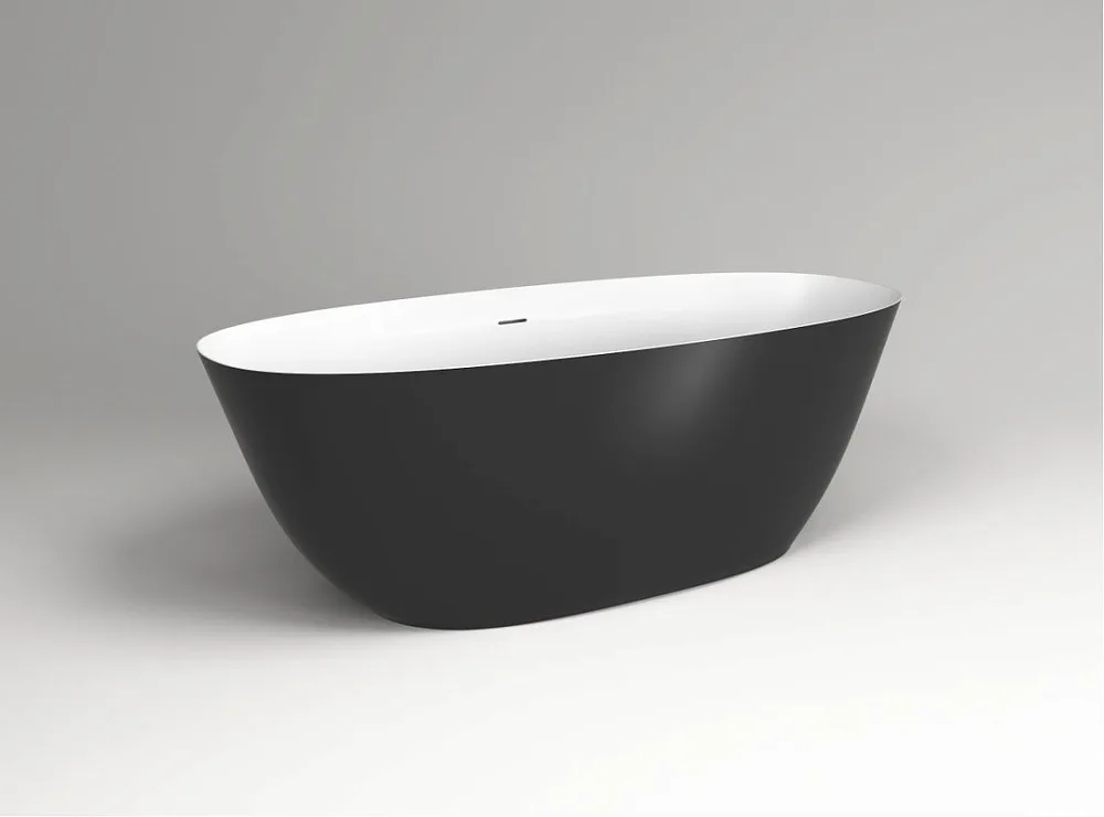 Ванна из искусственного камня Plumberia Selection Veloma 170x75 см, отдельностоящая, биколор матовый Sancos — официальный сайт