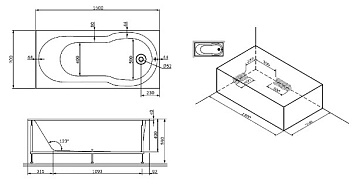 Акриловая ванна AM.PM X-Joy 150x70 см, W88A-150-070W-A
