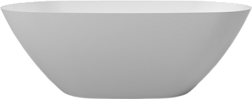 Ванна из искусственного камня WHITECROSS Onyx D 160x75 см, отдельностоящая, белая, овальная, с донны