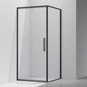 Душевой уголок Vincea Slim VSR-4SLP9010CLB 100х90 см, профиль матовый черный, стекло прозрачное