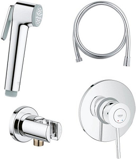 Гигиенический душ Grohe BauClassic 124901 со смесителем, С ВНУТРЕННЕЙ ЧАСТЬЮ