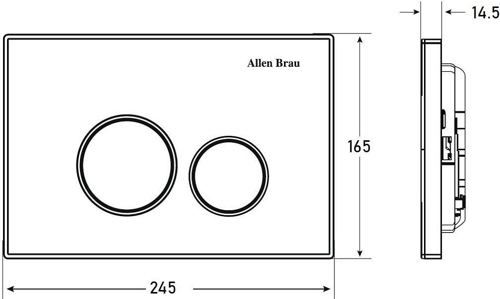 Кнопка смыва Allen Brau Priority 9.20001.31 черная матовая