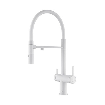 Смеситель для кухни Paulmark Gravity Gr213888-WH, белый матовый