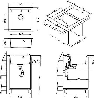 Мойка кухонная Alveus Formic Granital 20 pebble