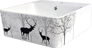 Накладная раковина Bronze de Luxe Deer 1060BD черная