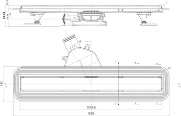 Душевой трап (лоток) BETTOSERB Frameless Line 950 белый матовый
