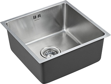 Мойка кухонная Paulmark Lassan 304444-BS брашированная нержавеющая сталь