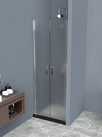 Душевая дверь в нишу BelBagno Uno B-2-70-P-Cr стекло текстурное