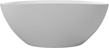 Ванна из искусственного камня WHITECROSS Onyx A 160x75 см, отдельностоящая, белая, овальная, с донны