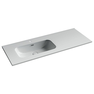 Раковина накладная мебельная Ceramicanova Element прямоугольная 121 см с чашей слева с отверстием по