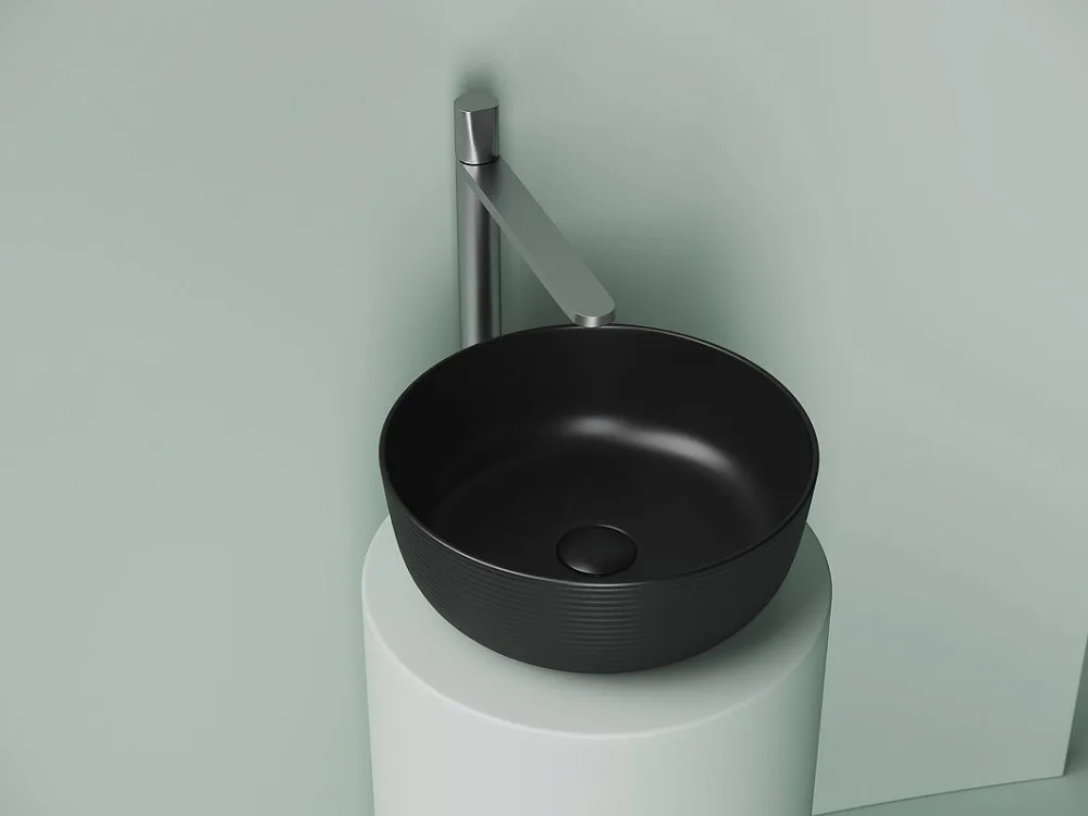 Накладная раковина Ceramicanova Element CN6073MB черная матовая Sancos — официальный сайт