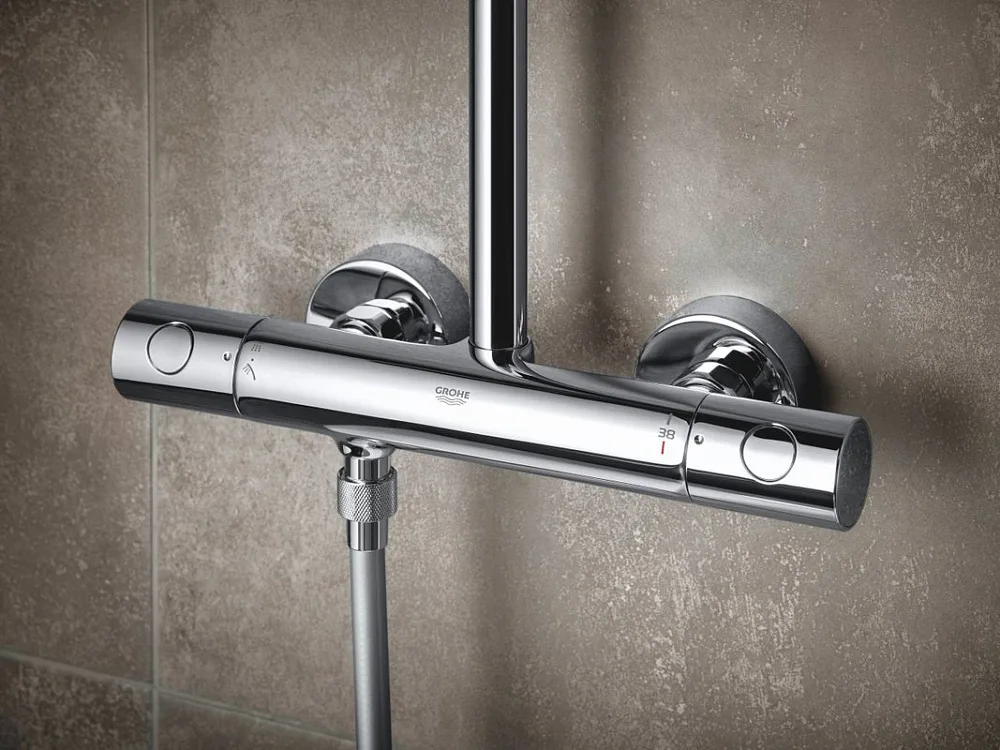 Душевая стойка Grohe Tempesta Cosmopolitan System 250 26689000, с термостатом Sancos — официальный сайт