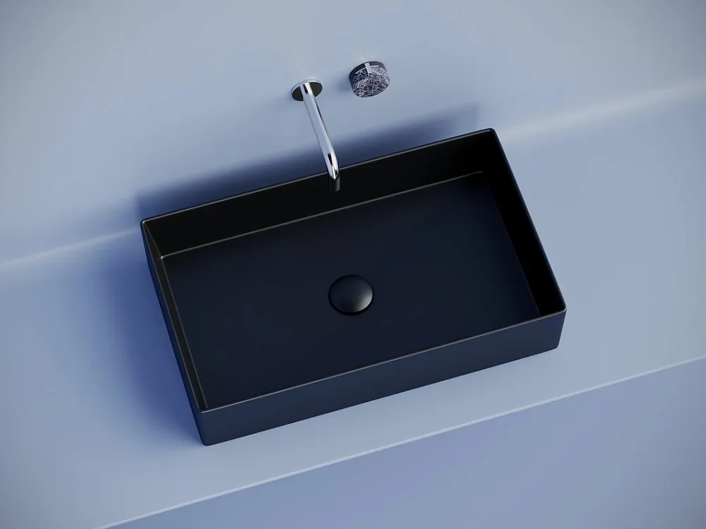 Накладная раковина Ceramicanova Element CN6070MB черная матовая Sancos — официальный сайт