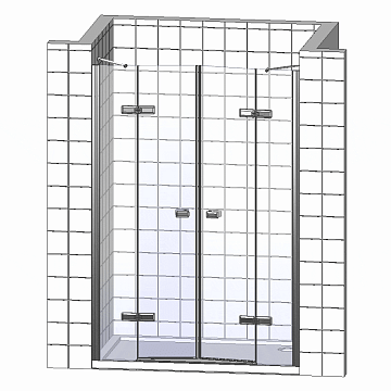 Душевая дверь в нишу Ravak Chrome CSDL2-90 Transparent, профиль белый