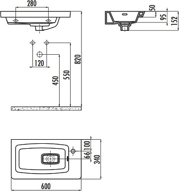 Мебельная раковина Creavit Memory MY060-00CB00E-0000 белый глянцевый
