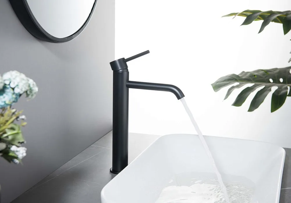Смеситель для раковины AQUATEK Европа AQ1304MB матовый черный Sancos — официальный сайт