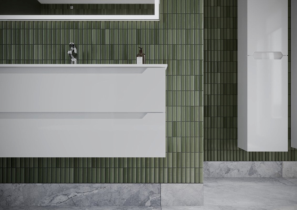 Тумба с раковиной Sancos Norma 2.0 120 см белый глянец