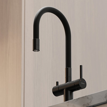 Смеситель для кухни Sancos Lucia SC4004MB с гибким изливом, черный матовый