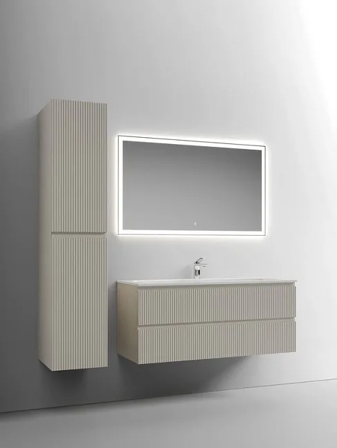 Шкаф-пенал для ванной Sancos Snob T 35 см, универсальный, Beige soft (капучино) Sancos — Оригинал